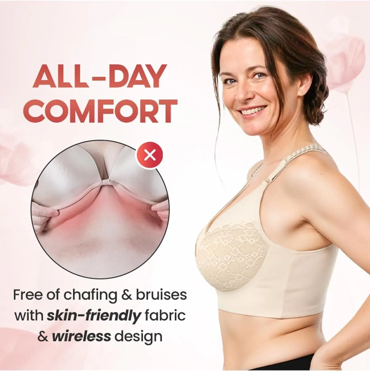 Senorita Zip up Bra, Senorata - Uplacy - Zip-up Powerful Support Comfy Bra, Ziplacy Women's Zip Front Sports Wireless