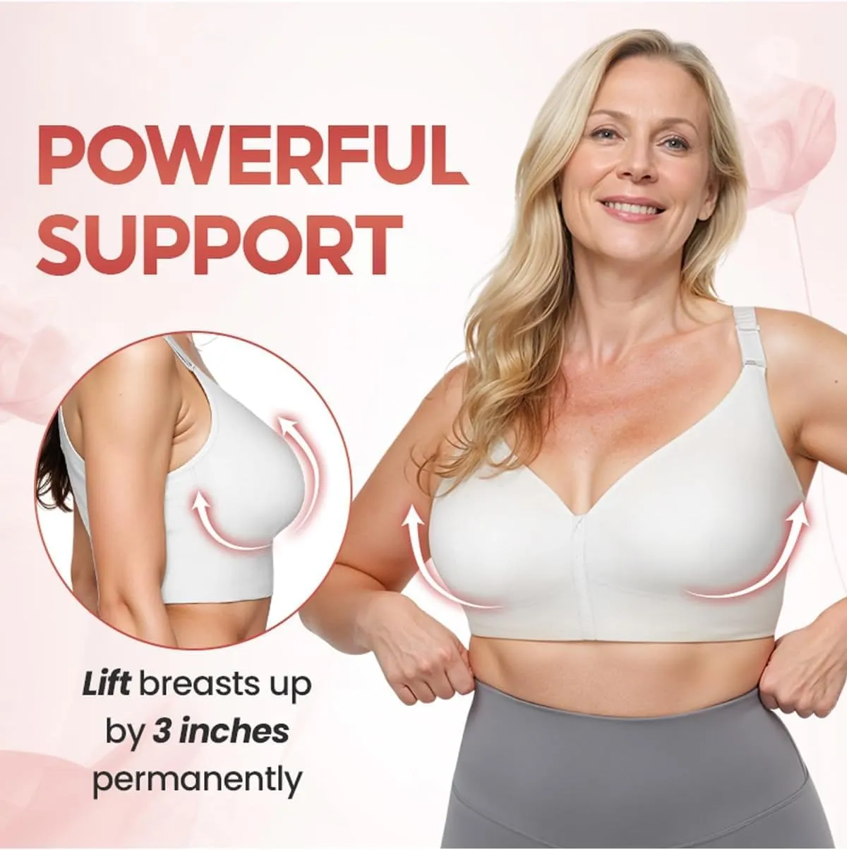 Senorita Zip up Bra, Senorata - Uplacy - Zip-up Powerful Support Comfy Bra, Ziplacy Women's Zip Front Sports Wireless