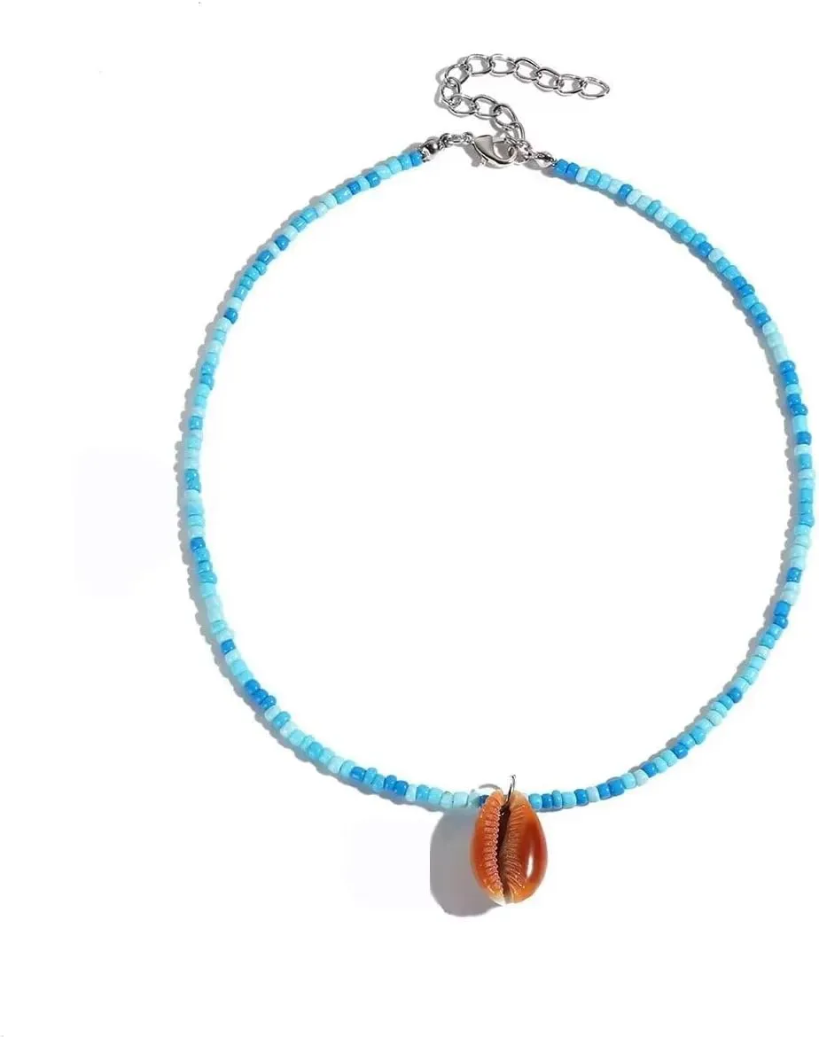 Shell Necklace For Women Layered Seashell Necklace Natural Seashell Necklace Conch Pendant Boho Beach Summer Jewelry Gifts