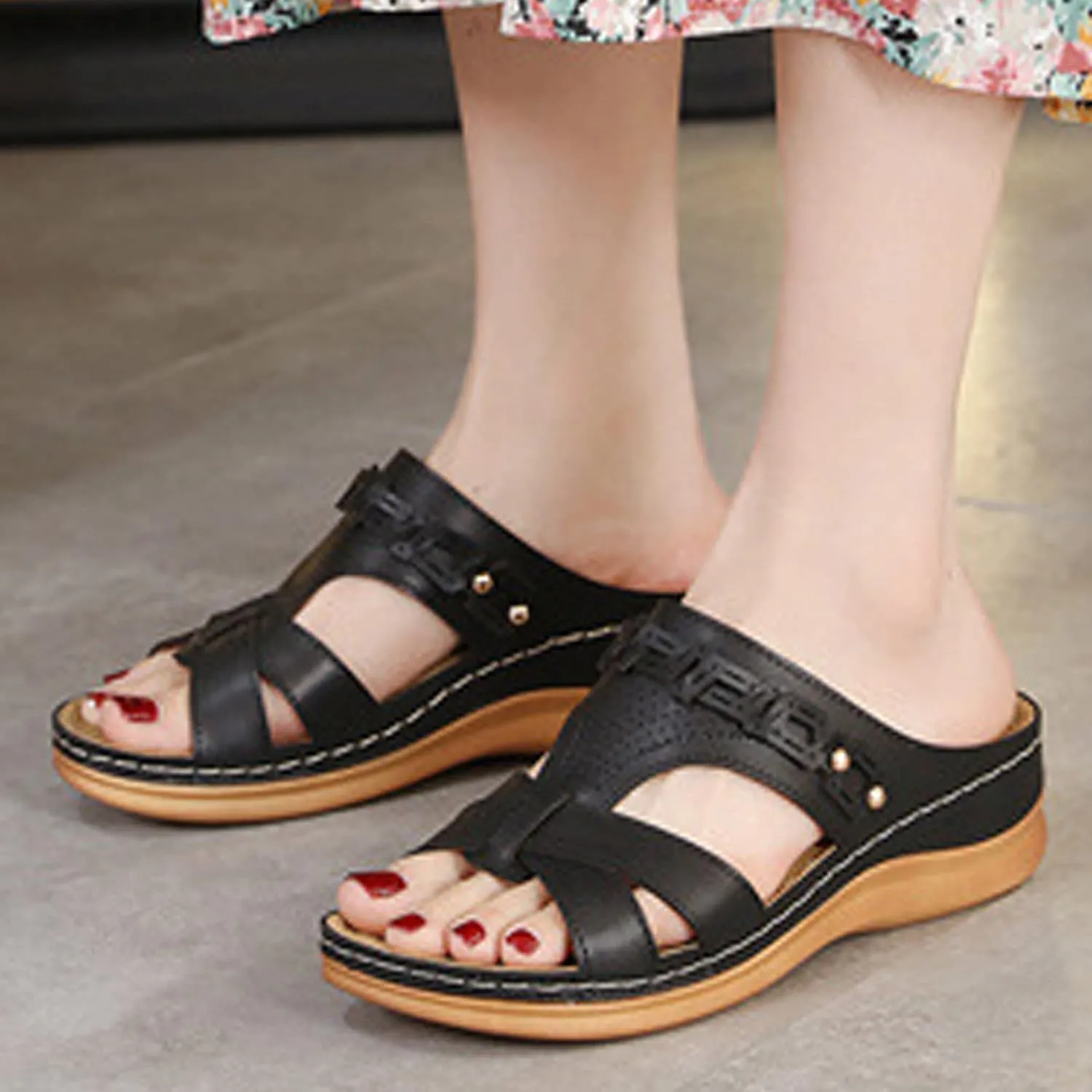Shoes for Bunions and Wide Feet Women Sandalias Para Mujer Elegantes En Rojo White Sandals Women Comfort Arch Supports for Plantar Fasciitis Womens Orthopedic Shoes Slip On Heels for Women Dressy