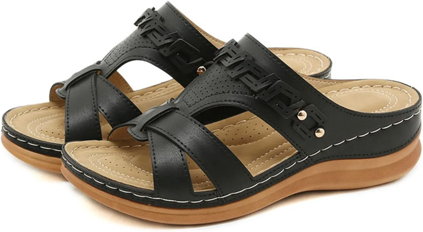 Shoes for Bunions and Wide Feet Women Sandalias Para Mujer Elegantes En Rojo White Sandals Women Comfort Arch Supports for Plantar Fasciitis Womens Orthopedic Shoes Slip On Heels for Women Dressy