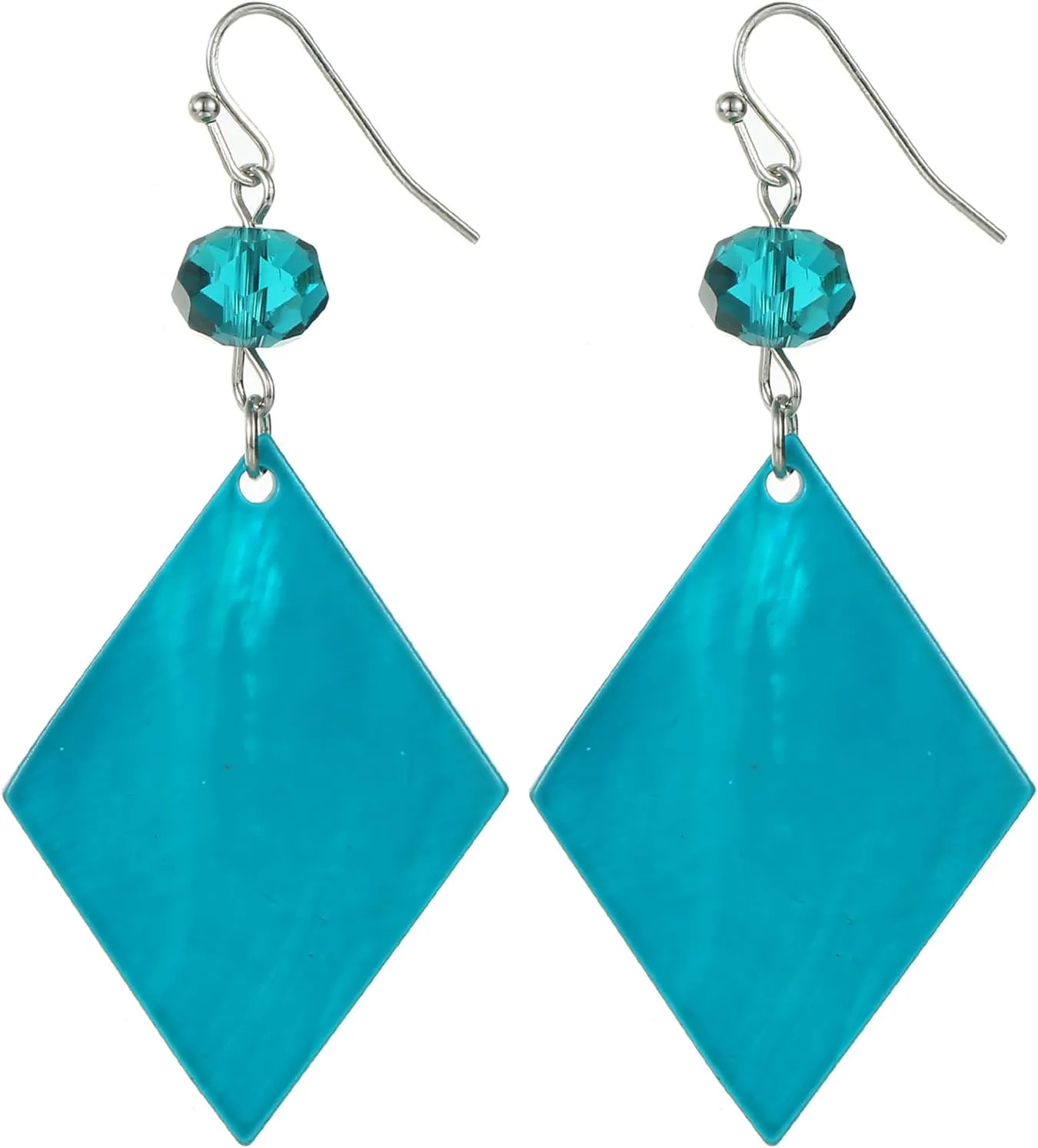 Simple Fashion Square Dangle Earrings for Women Multi color Fan Light Weight Drop Earrings for Costume Jewelry Gifts