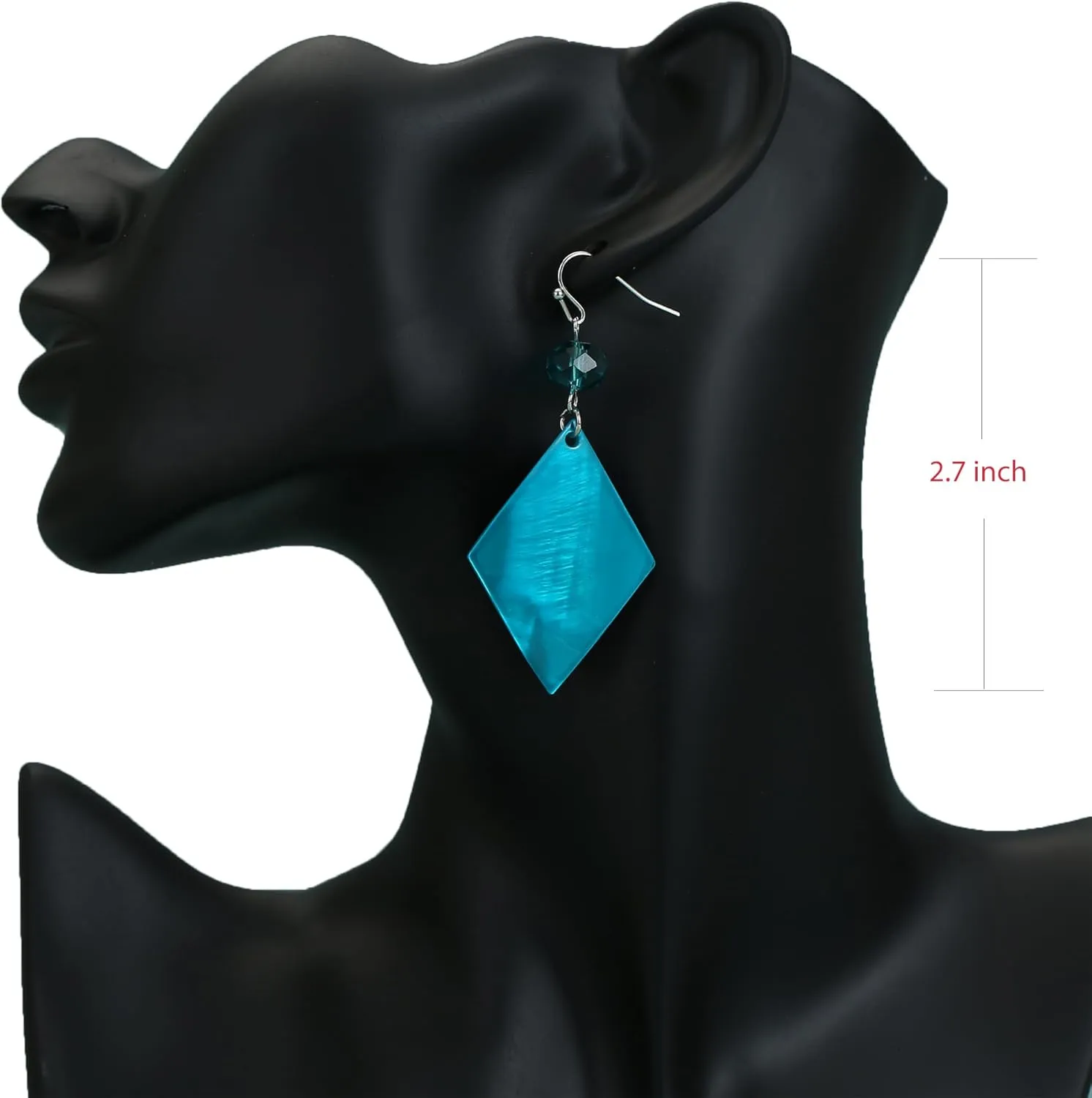 Simple Fashion Square Dangle Earrings for Women Multi color Fan Light Weight Drop Earrings for Costume Jewelry Gifts