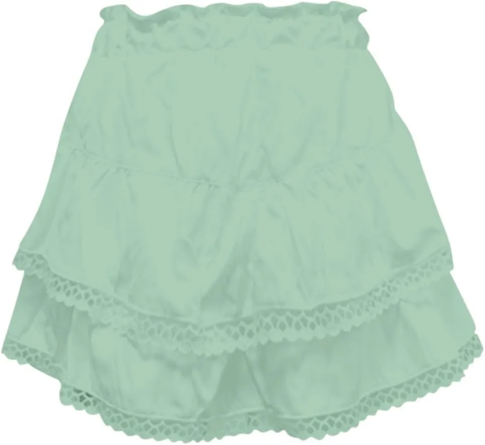 Skirts for Women Trendy Summer Butterfly Shorts High Waisted Skorts Crochet Flowy Skirts Boho Ruffle Tiered