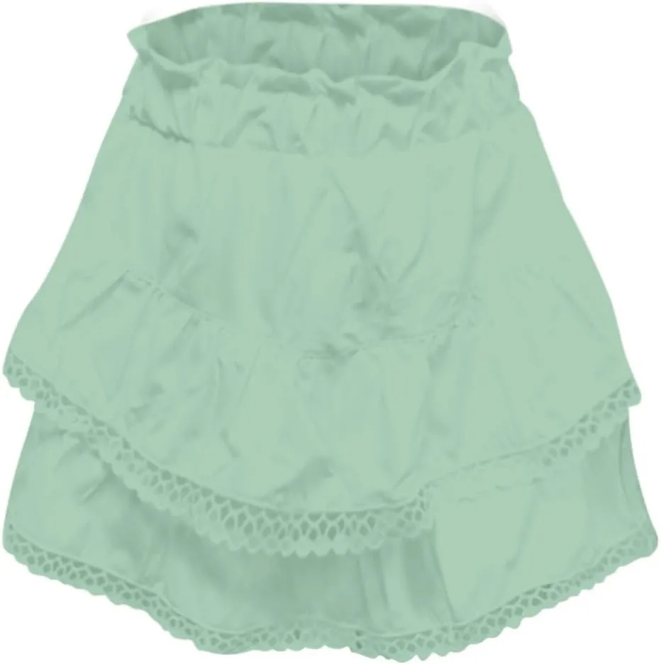 Skirts for Women Trendy Summer Butterfly Shorts High Waisted Skorts Crochet Flowy Skirts Boho Ruffle Tiered