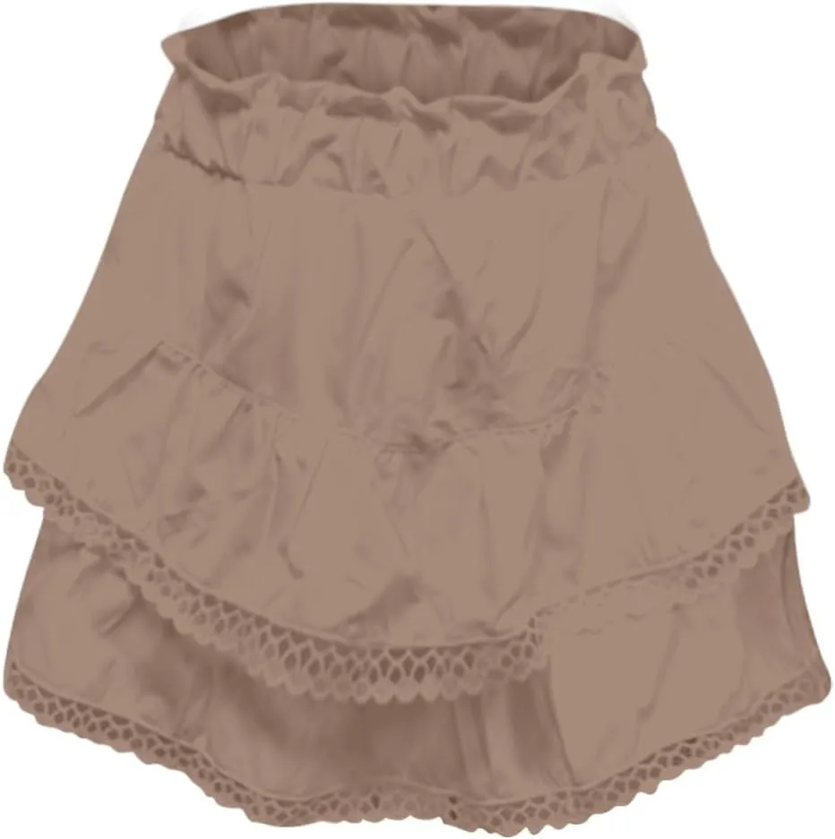 Skirts for Women Trendy Summer Butterfly Shorts High Waisted Skorts Crochet Flowy Skirts Boho Ruffle Tiered