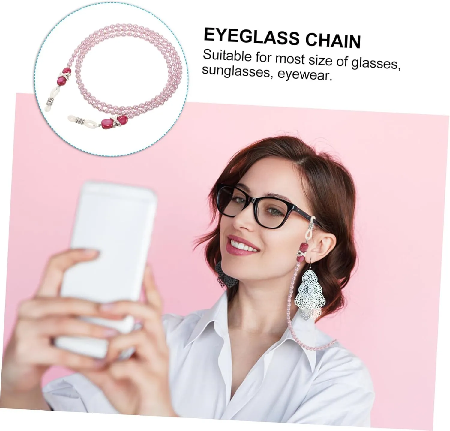SOIMISS String Imitation Pearl Glasses Chain Necklaces Eyeglass Holder Glasses Necklace Holder for Women