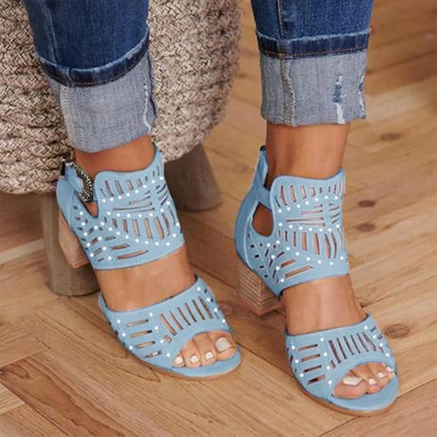 Summer Sandals for Women, Platform Sandals for Women Retro Roman Wedge Sandals Open Toe Sandals Breathable Shoes