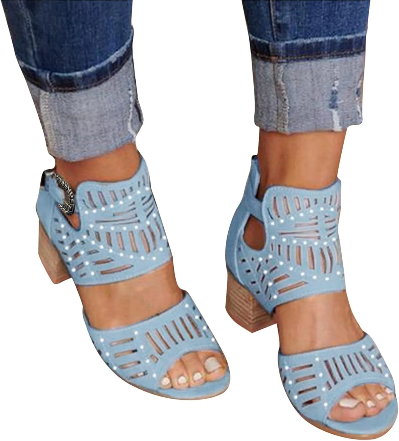 Summer Sandals for Women, Platform Sandals for Women Retro Roman Wedge Sandals Open Toe Sandals Breathable Shoes