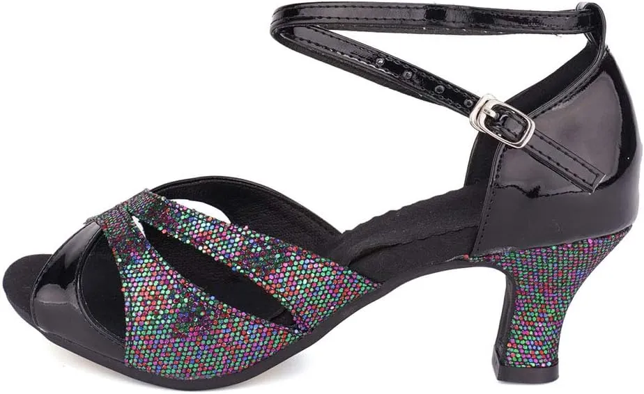 SWDZM Women's Standard Latin Dance Shoes Tango Salsa Professional Ballroom Performance Practice Dance Shoes,Model-DY05
