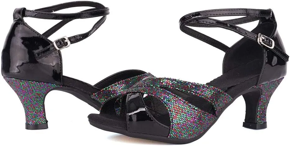 SWDZM Women's Standard Latin Dance Shoes Tango Salsa Professional Ballroom Performance Practice Dance Shoes,Model-DY05