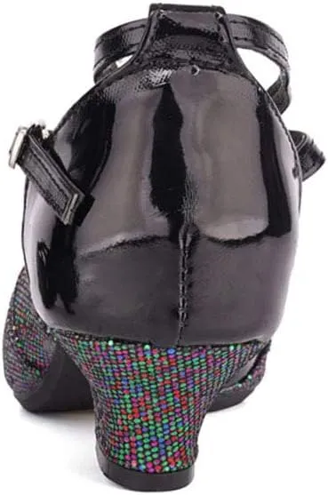 SWDZM Women's Standard Latin Dance Shoes Tango Salsa Professional Ballroom Performance Practice Dance Shoes,Model-DY05