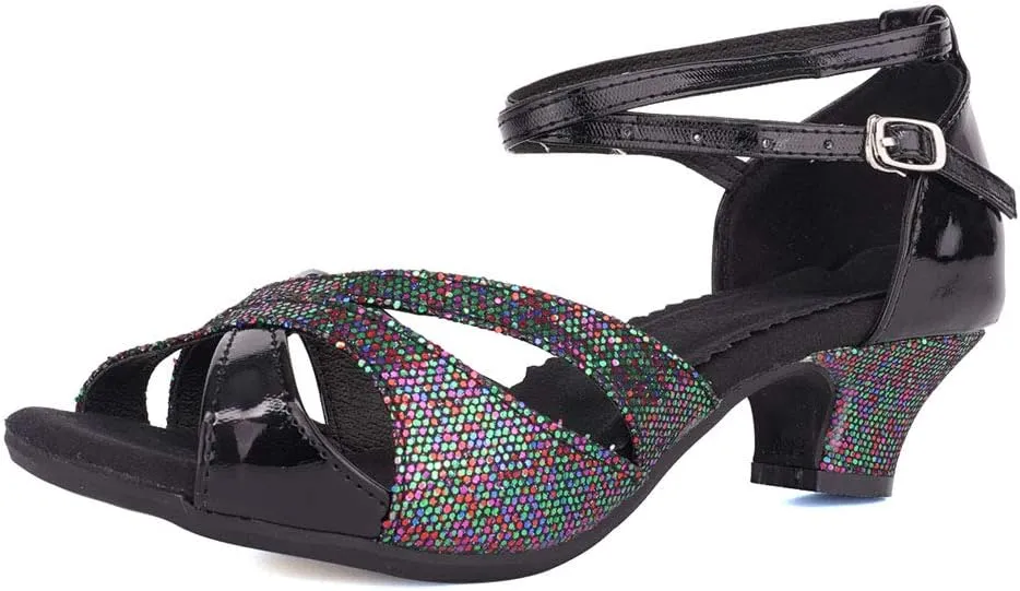 SWDZM Women's Standard Latin Dance Shoes Tango Salsa Professional Ballroom Performance Practice Dance Shoes,Model-DY05