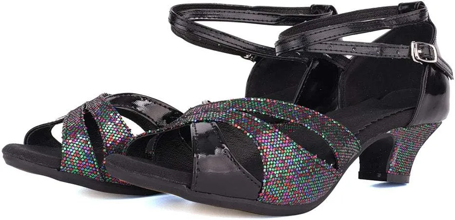 SWDZM Women's Standard Latin Dance Shoes Tango Salsa Professional Ballroom Performance Practice Dance Shoes,Model-DY05