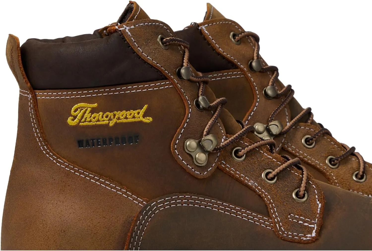 Thorogood Men's Iron River 6 Leather Waterproof Work Shoes with Composite Safety Toe Oil and Slip-Resistant Outsole