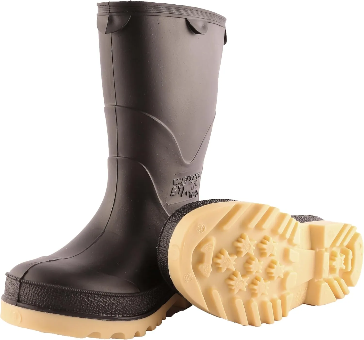 Tingley StormTracks 11714 Youth Rain Boot, 07, Black/Tan