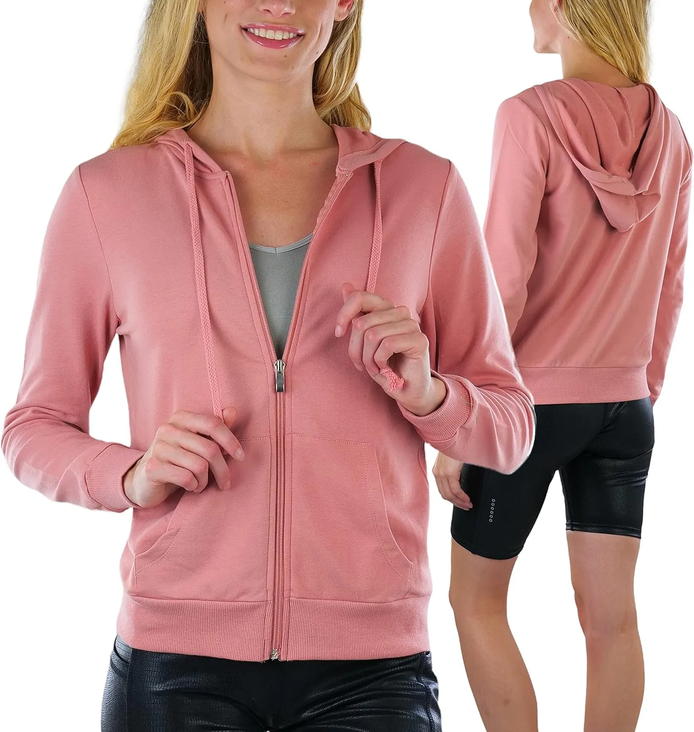ToBeInStyle Women's Casual Zip Up Hoodie