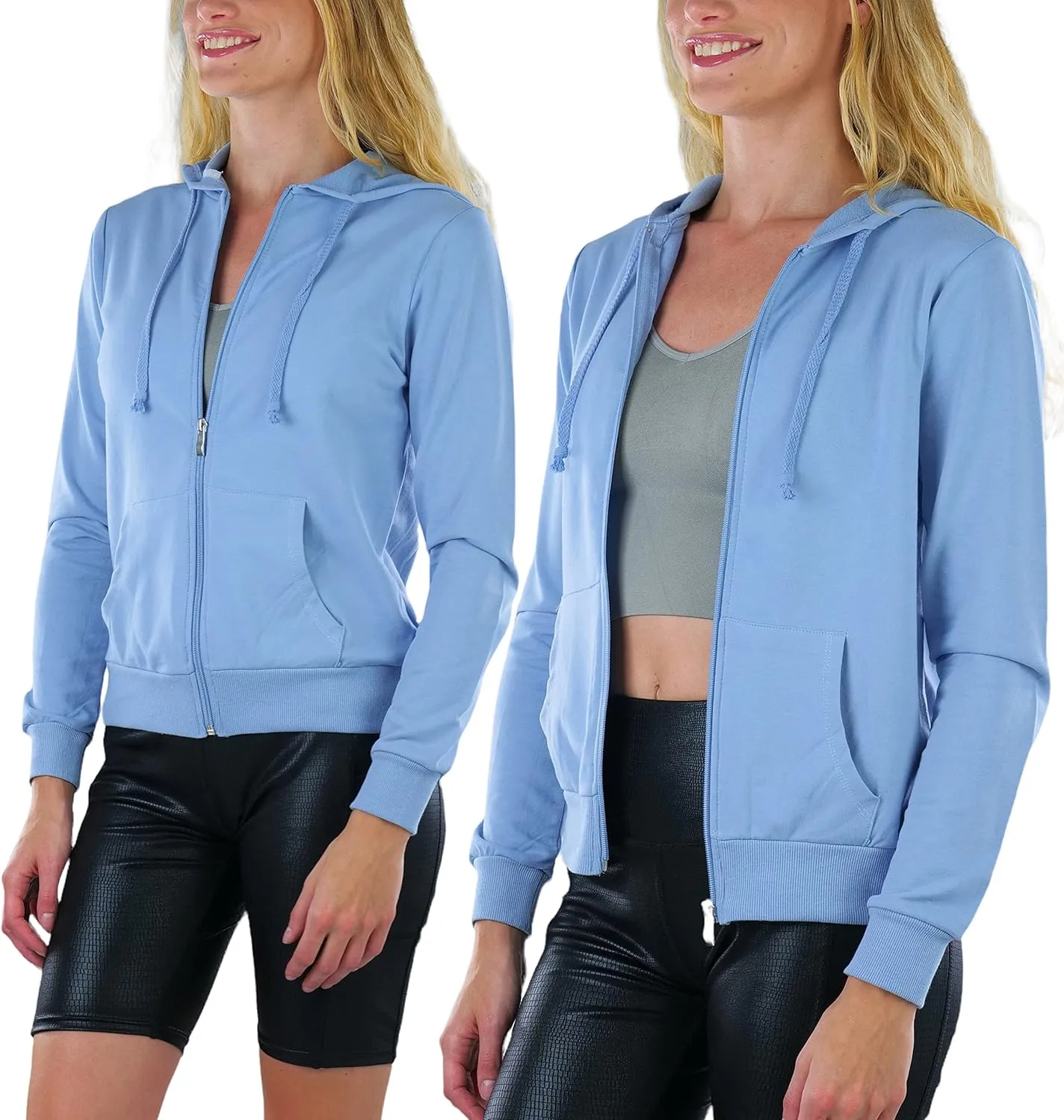 ToBeInStyle Women's Casual Zip Up Hoodie