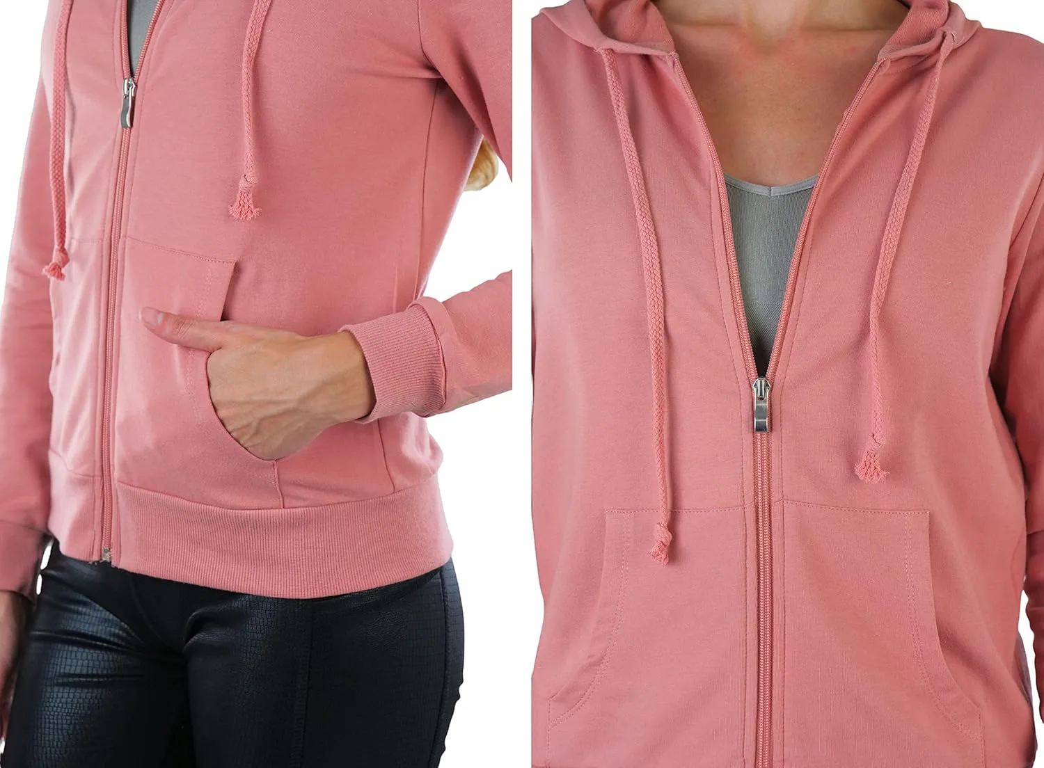 ToBeInStyle Women's Casual Zip Up Hoodie