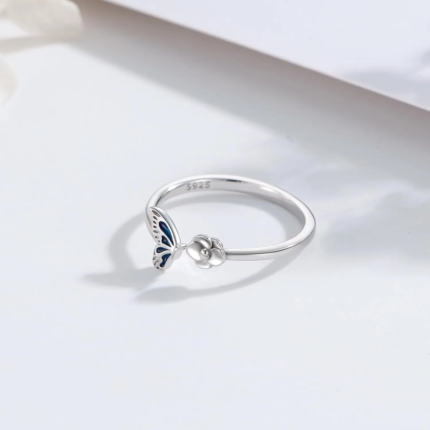 Toe Ring for Women 925 Sterling Silver Toe Rings Butterfly/Dragonfly/Pet Paw Prints Toe Rings Adjustable Beach Open Toe Rings