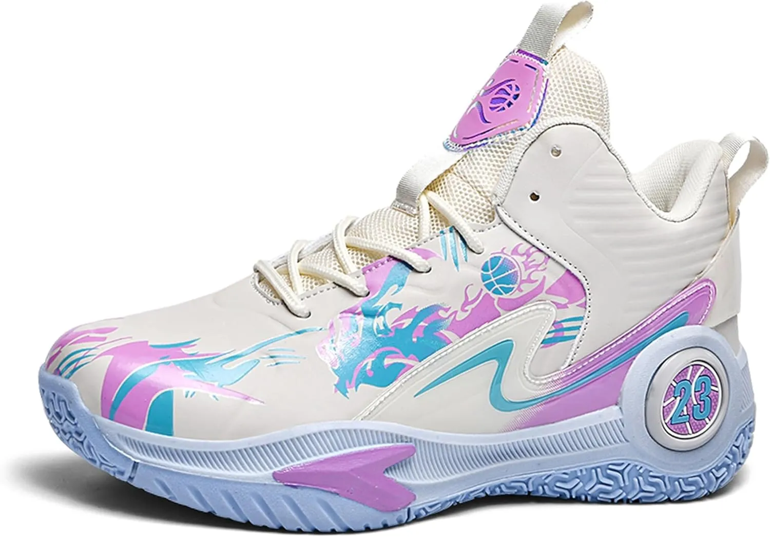 Unisex Basketball Shoes Lightweight Soft Soled Shock-Absorbing Anti Slip Wear-Resistant Sports Training Boots