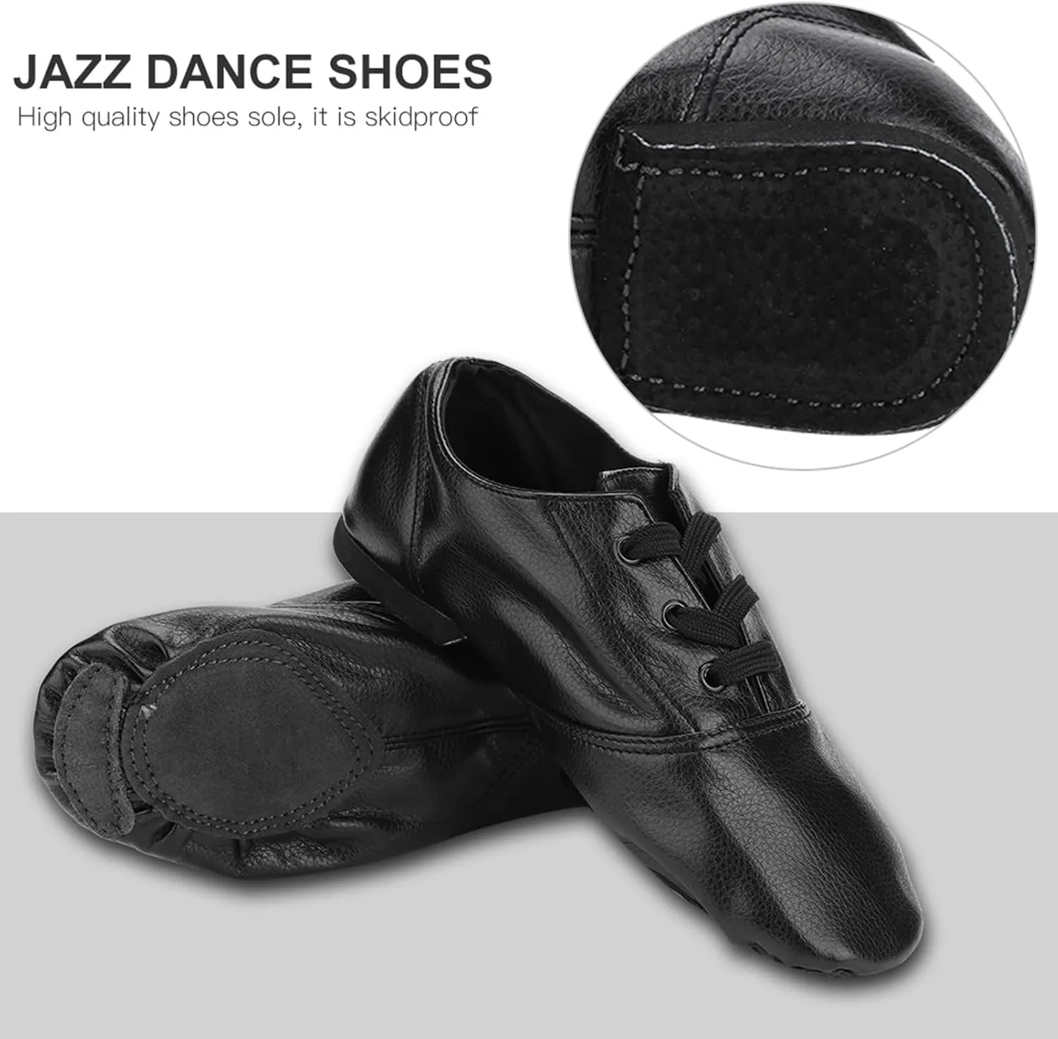 Unisex Jazz Shoe,PU Upper Slip On Jazz Shoe for Child Adult