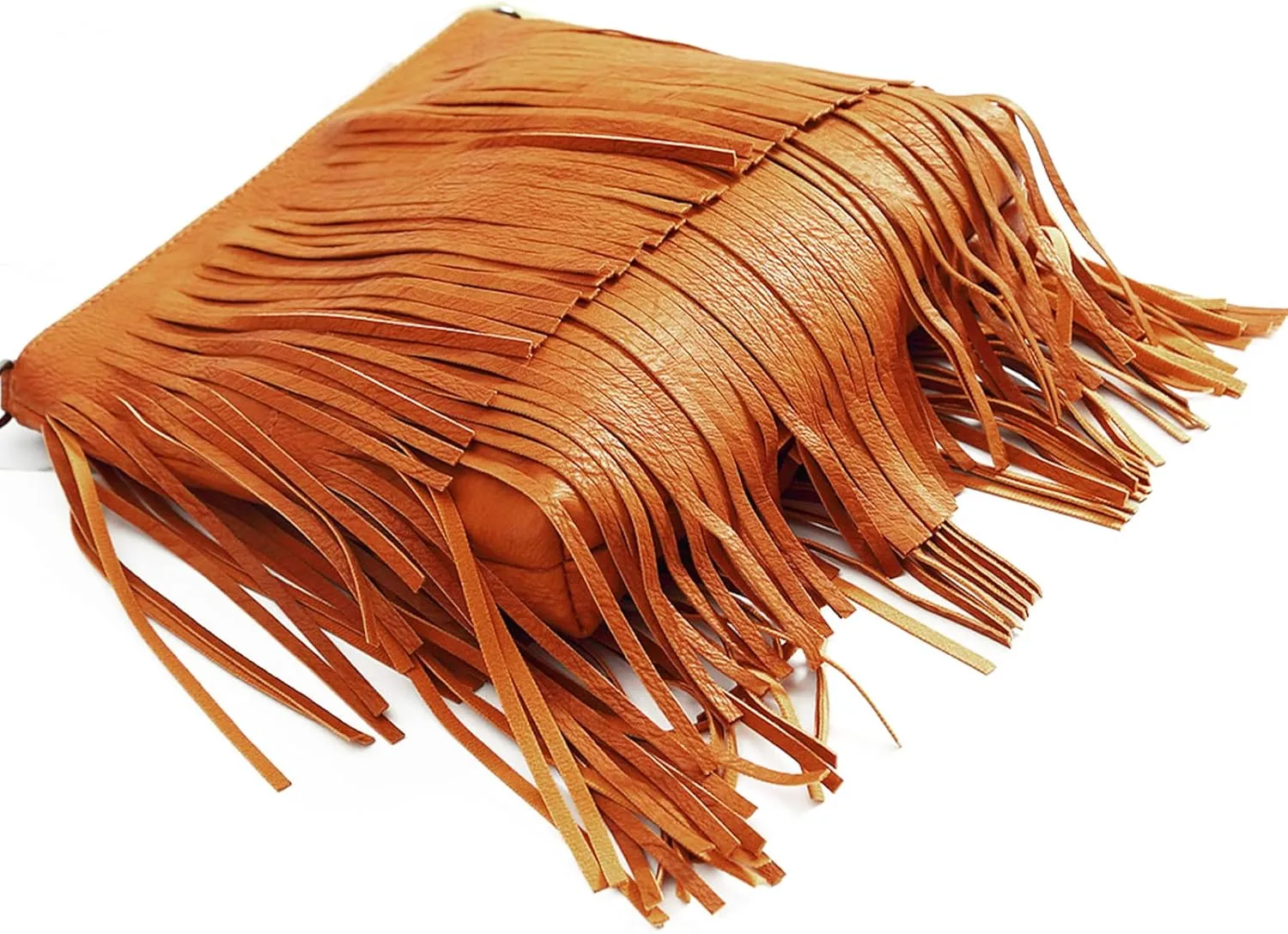 Vintage Fringe Purse Fringe Hobo Bags for Women Vegan Leather Tassel Hippie Crossbody Bag