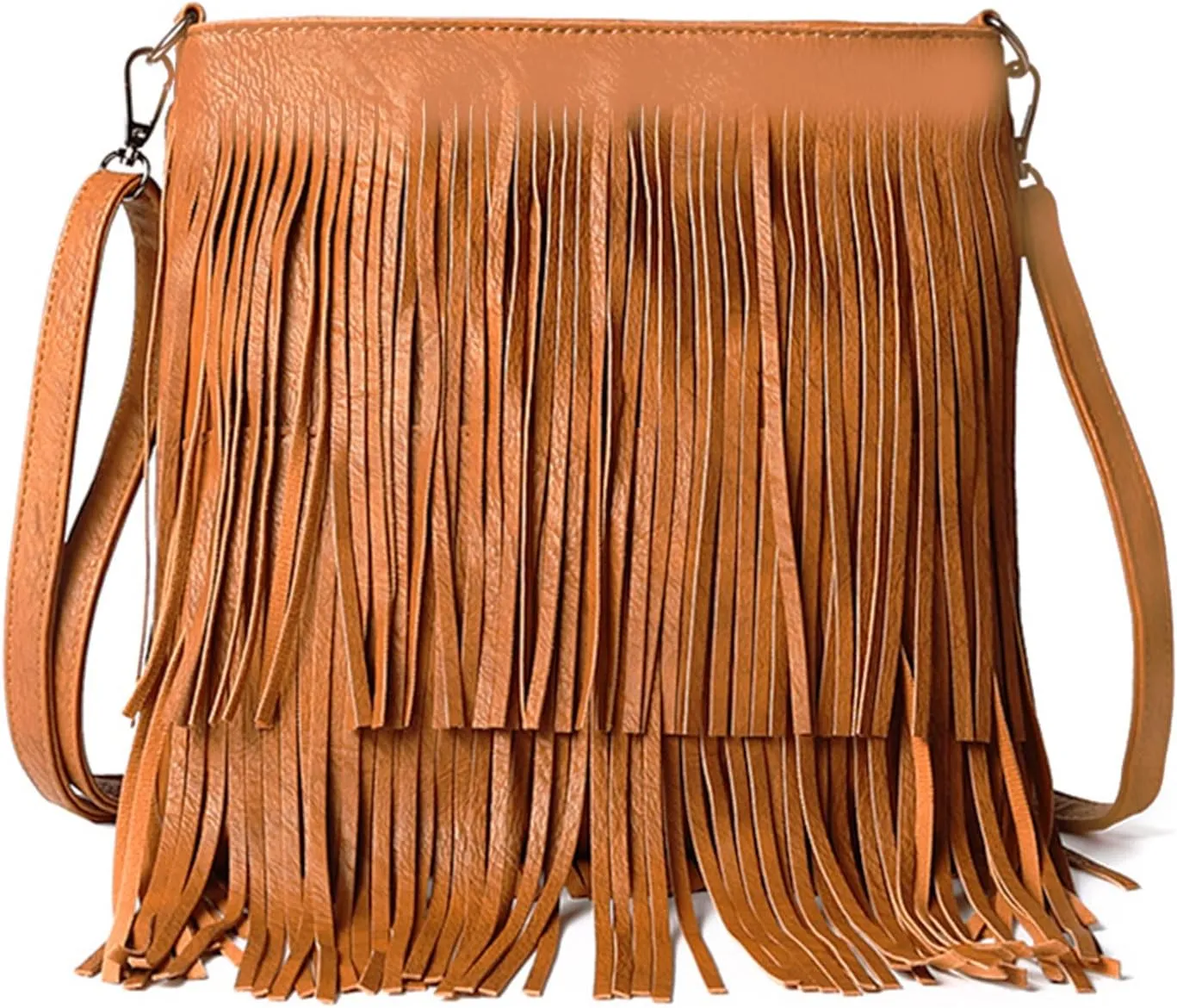 Vintage Fringe Purse Fringe Hobo Bags for Women Vegan Leather Tassel Hippie Crossbody Bag