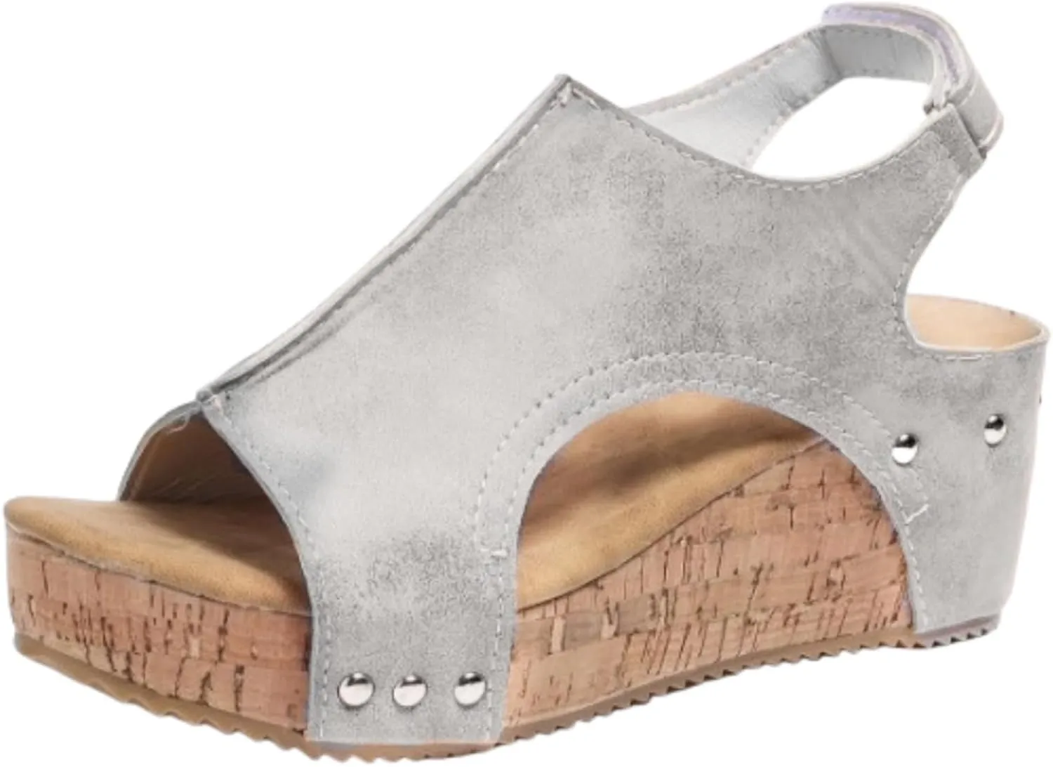 Wedge Sandals For Women Comfortable Dressy Platform Slip on Sandals Bohemia Flatform Open Toe Ankle Strap Summer Dress Shoes