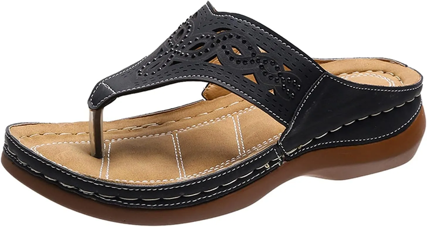 Wedge Sandals for Women Summer Dressy Orthopedic Sandals 2024 Open Toe Platform Sandals Casual Comfortable Flat Shoes