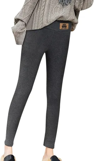 Winter Leggings for Women Fleece Lined Camping Tights Casual High Waisted Thermal Winter Warm Yoga