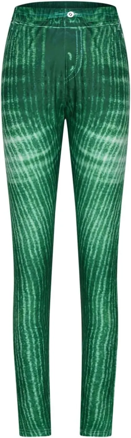 Women Skinny Slim Leg Trousers High Waist Tummy Control Tight fit Pants Butt Lifting Printed Smart Casual Office Work Trouser