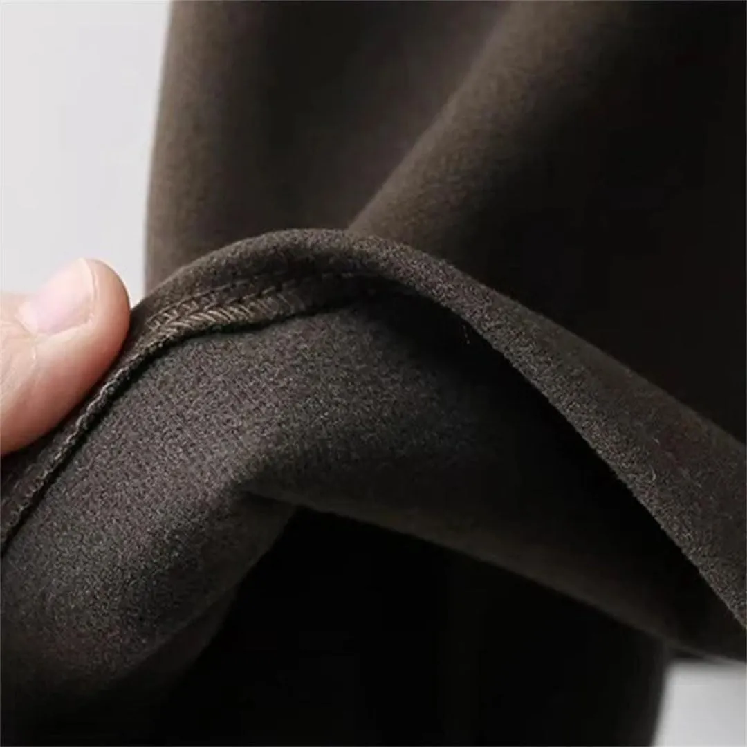 Women Vintage Belt Woolen Midi Skirt Pleated Skirts Fall Winter Ladies Korean High Waist A Line Skirt