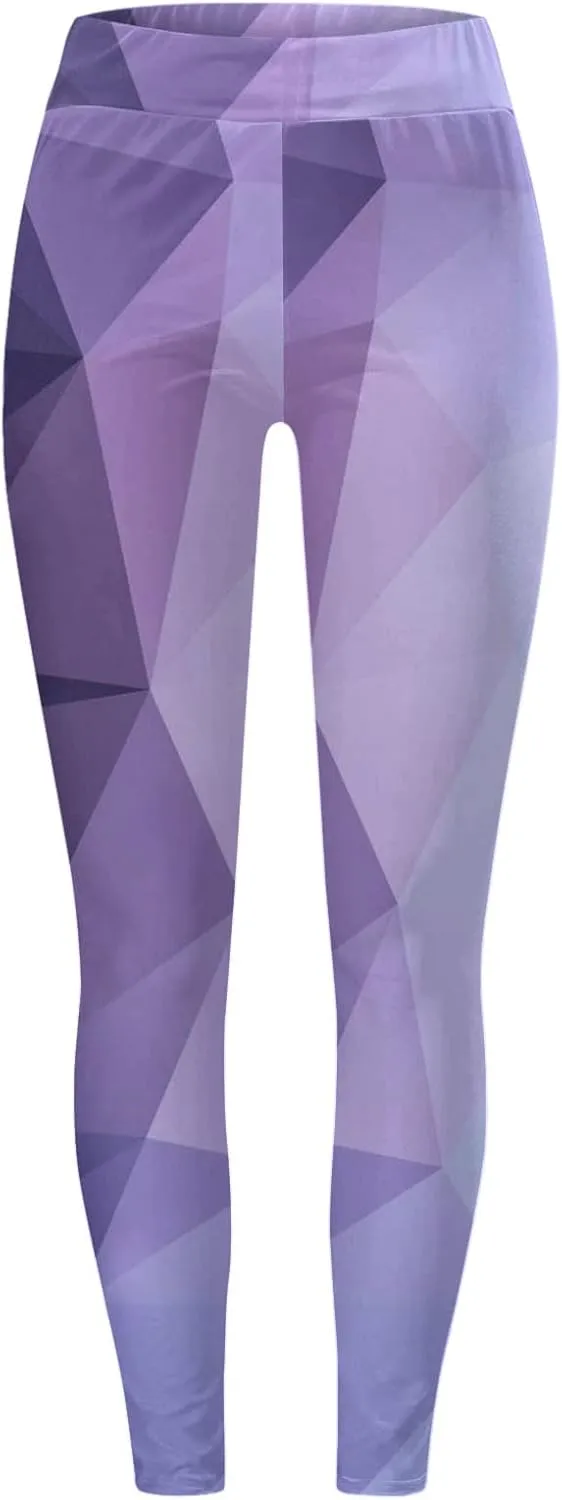 Women Yoga Pants Sports Yoga Colorful Geometric Print Leggings Slim Yoga Long Pants Women Butter Soft Thermal Warm