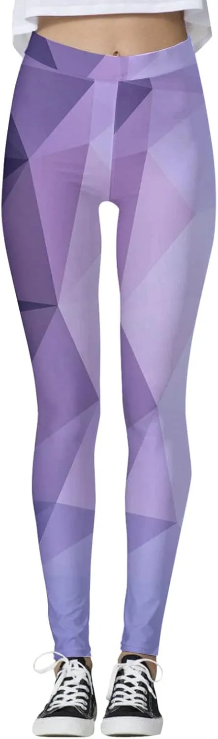 Women Yoga Pants Sports Yoga Colorful Geometric Print Leggings Slim Yoga Long Pants Women Butter Soft Thermal Warm
