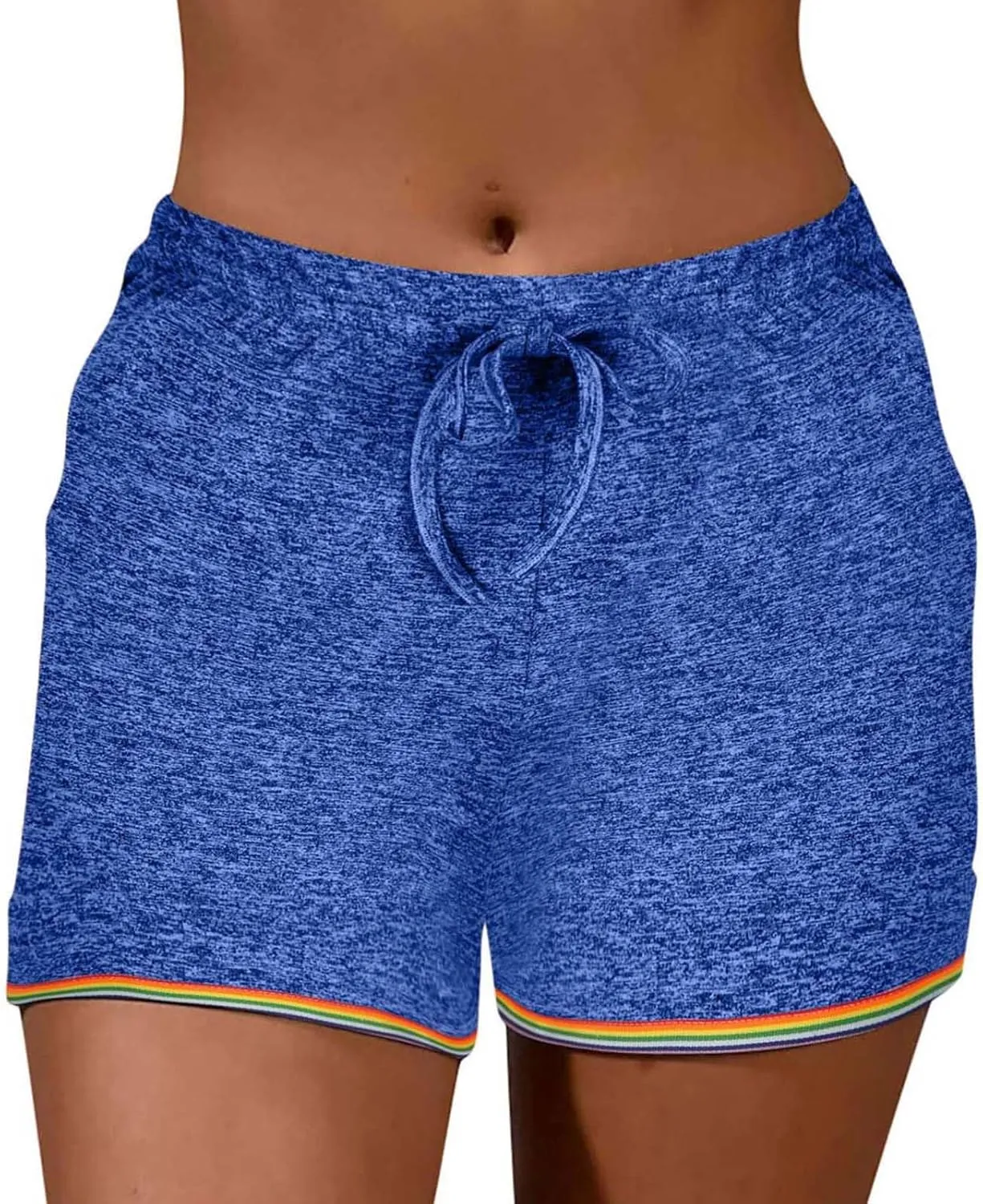 Women's Athletic Shorts High-Waisted Stretchable Workout Shorts for 2025 Summer Beach Vacation Gym Running Breathable