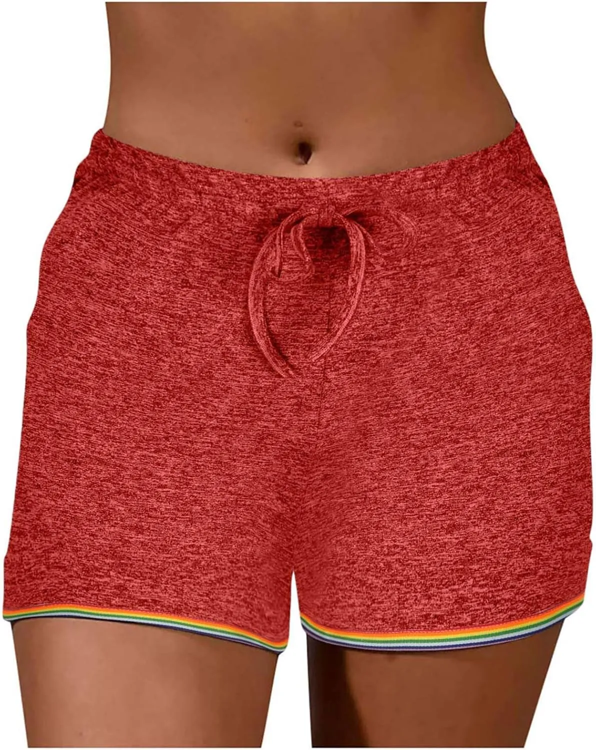 Women's Athletic Shorts High-Waisted Stretchable Workout Shorts for 2025 Summer Beach Vacation Gym Running Breathable