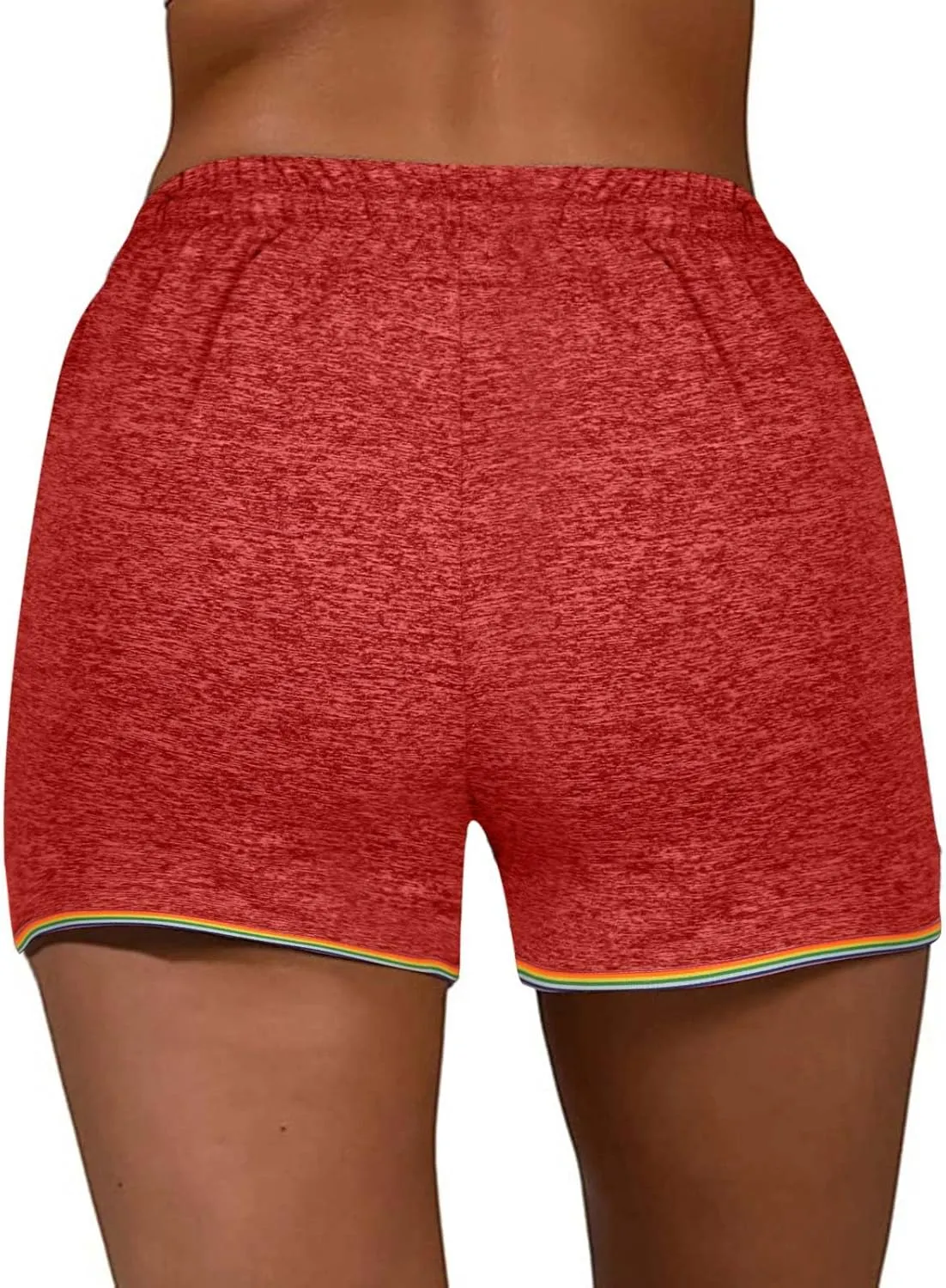 Women's Athletic Shorts High-Waisted Stretchable Workout Shorts for 2025 Summer Beach Vacation Gym Running Breathable