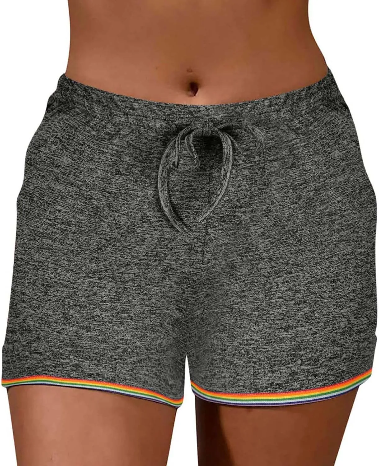 Women's Athletic Shorts High-Waisted Stretchable Workout Shorts for 2025 Summer Beach Vacation Gym Running Breathable