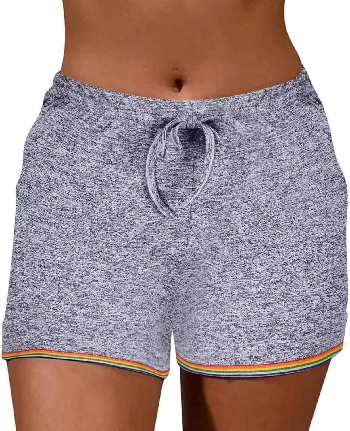Women's Athletic Shorts High-Waisted Stretchable Workout Shorts for 2025 Summer Beach Vacation Gym Running Breathable
