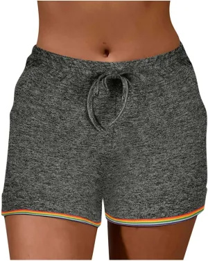 Women's Athletic Shorts High-Waisted Stretchable Workout Shorts for 2025 Summer Beach Vacation Gym Running Breathable