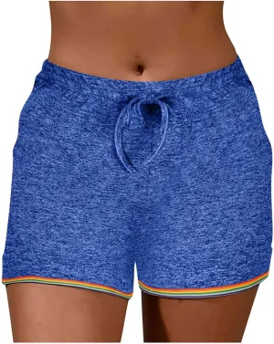 Women's Athletic Shorts High-Waisted Stretchable Workout Shorts for 2025 Summer Beach Vacation Gym Running Breathable