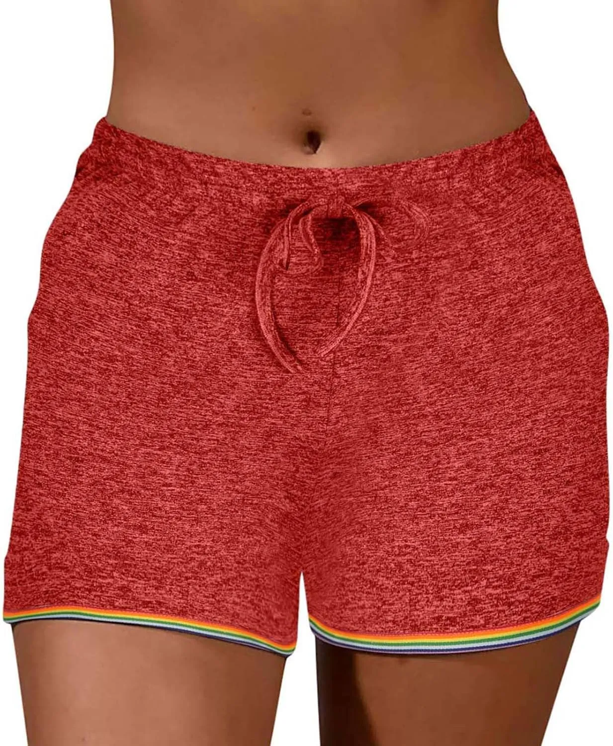 Women's Athletic Shorts High-Waisted Stretchable Workout Shorts for 2025 Summer Beach Vacation Gym Running Breathable
