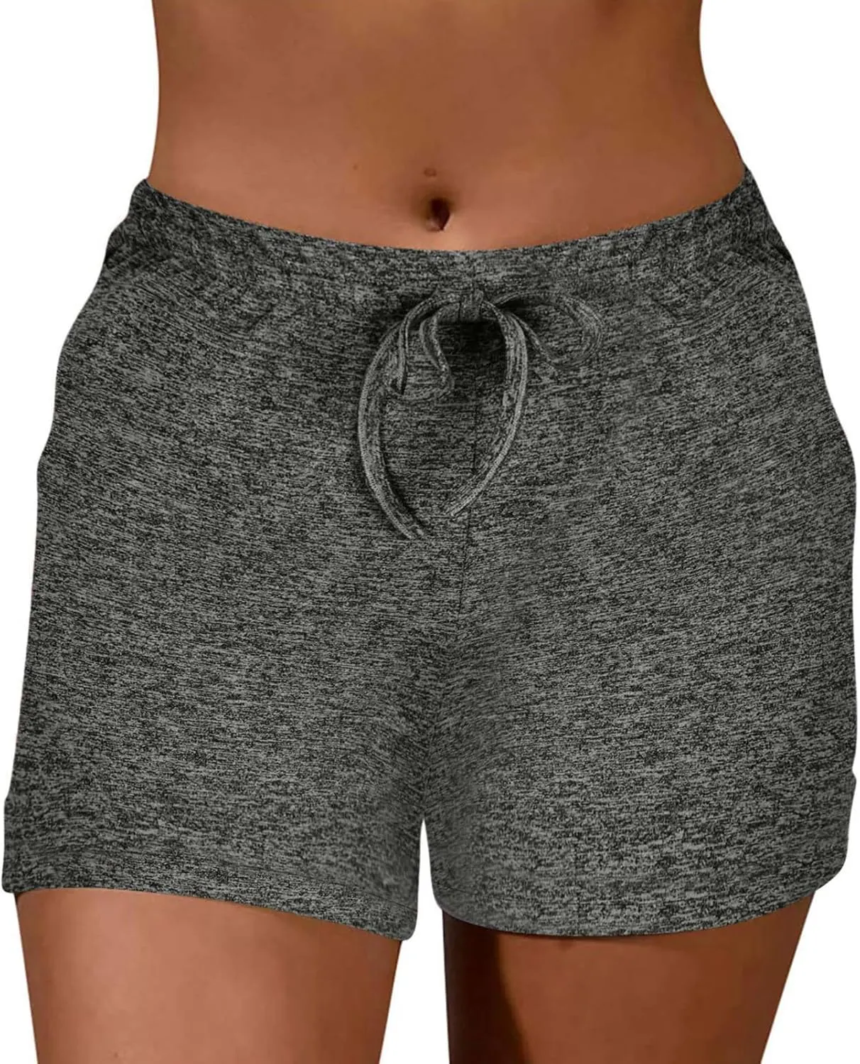 Women's Athletic Shorts High-Waisted Stretchable Workout Shorts for 2025 Summer Beach Vacation Gym Running Breathable