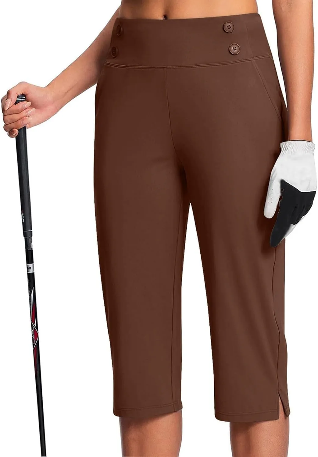 Womens Capri Trousers High Waist Slim Fit Smart Casual Dress Cropped Pants Oversize Fashion Office Business Wokrwear Capris