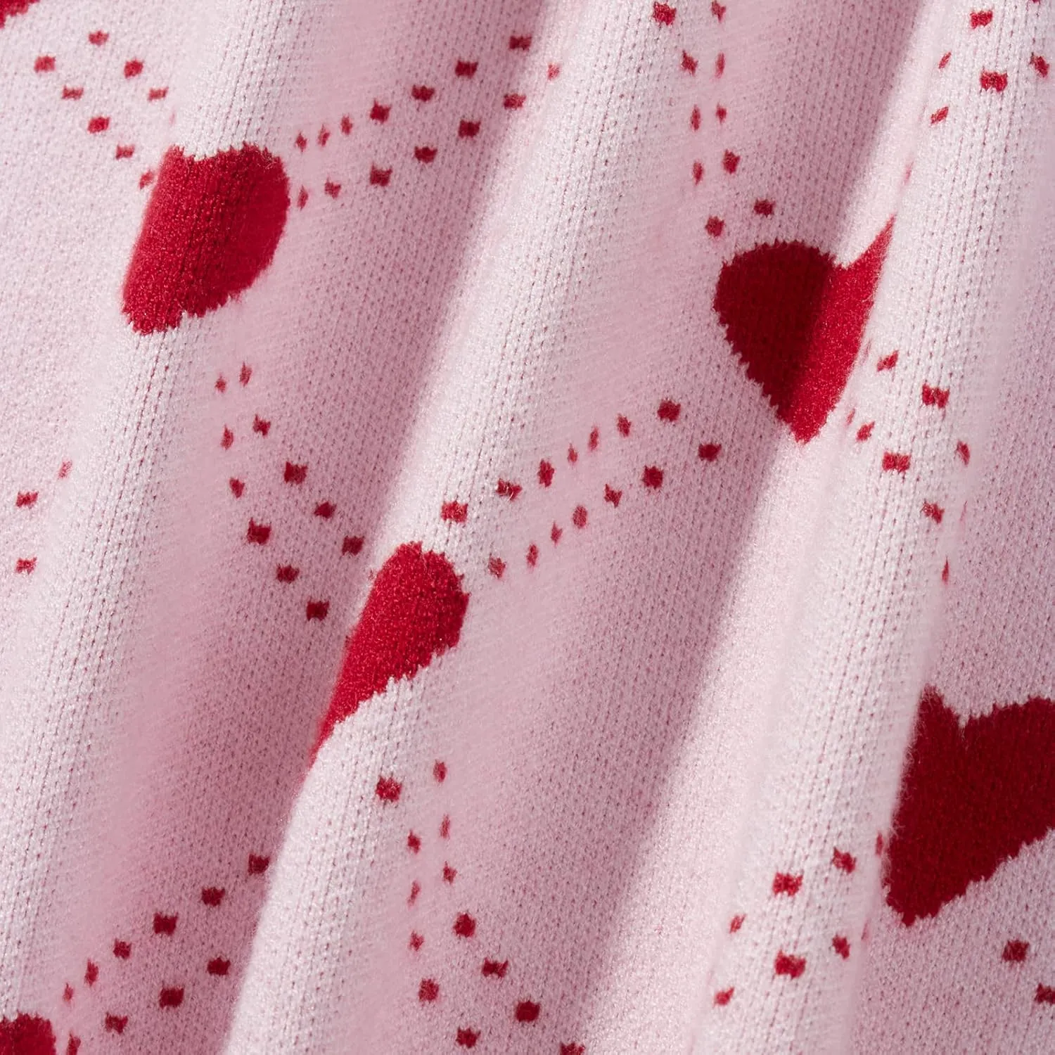 Womens Cardigan Sweaters Love Heart Print Open Front Cardigans Y2K Button Knitted Sweater Outerwear Valentines