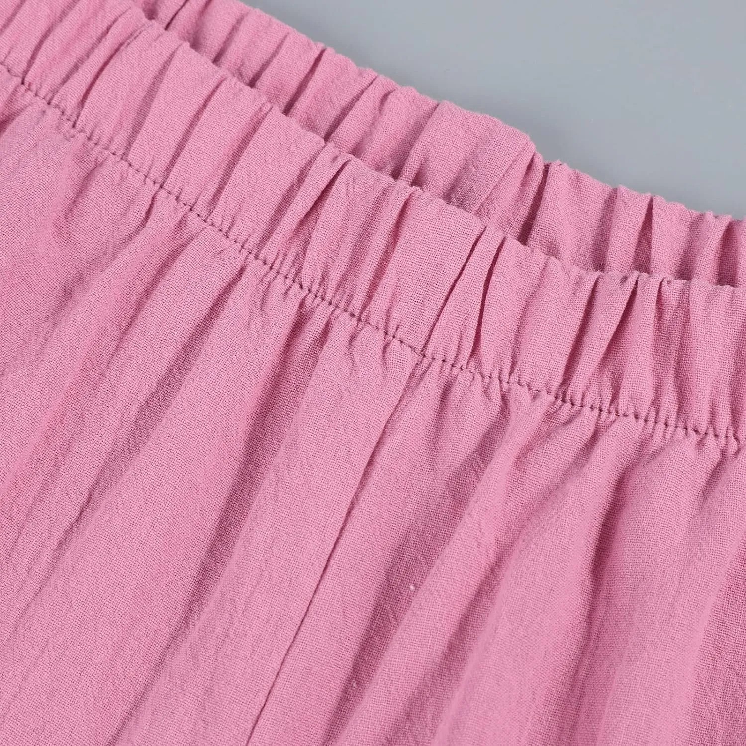 Women's Cotton Linen Pants Summer 2025 Casual Capri Pants with Pockets High Waisted Cropped Comfy Baggy Trousers