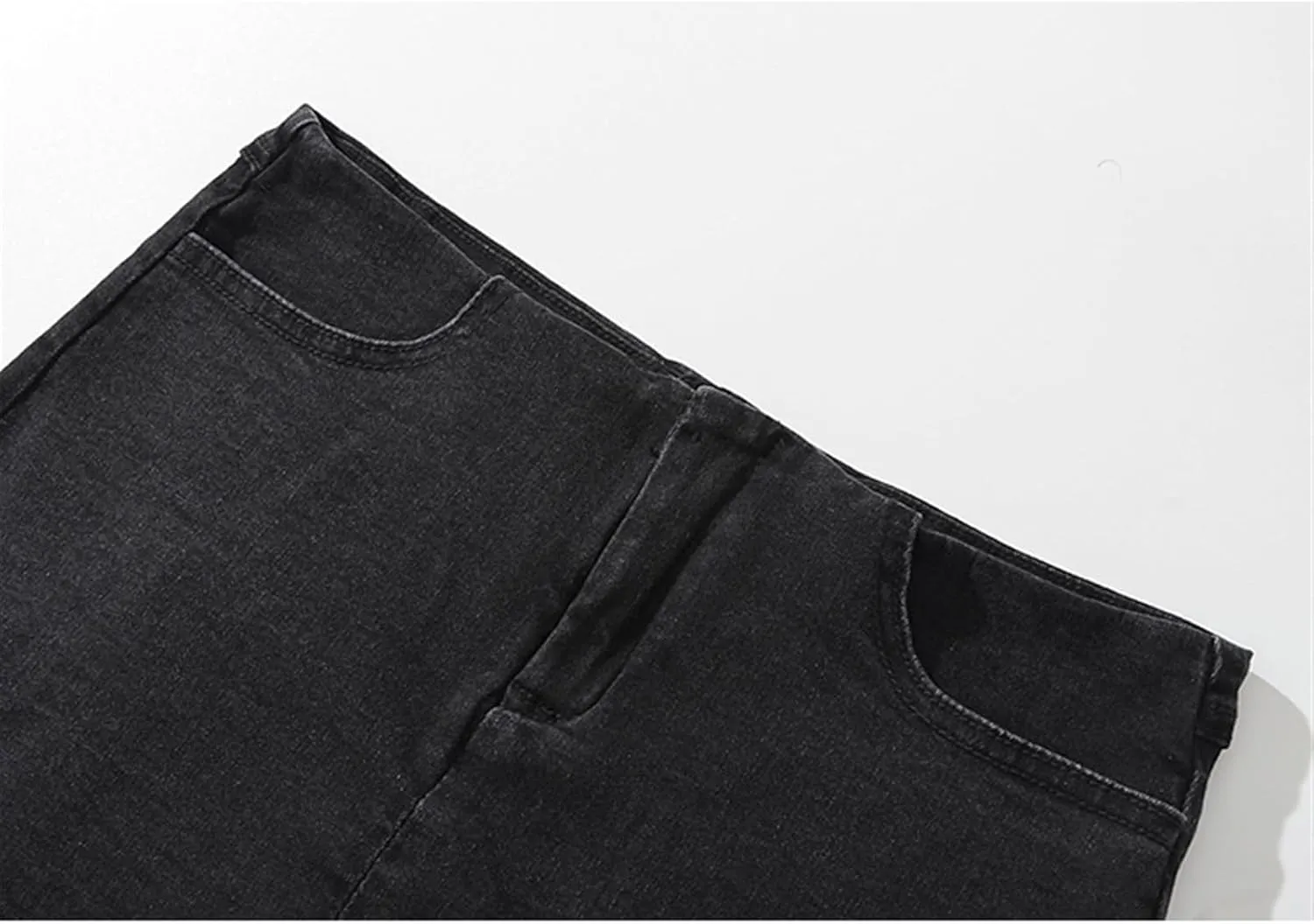 Women's Denim Mini Skort High Waisted Stretch Casual Jean Skirt Pockets