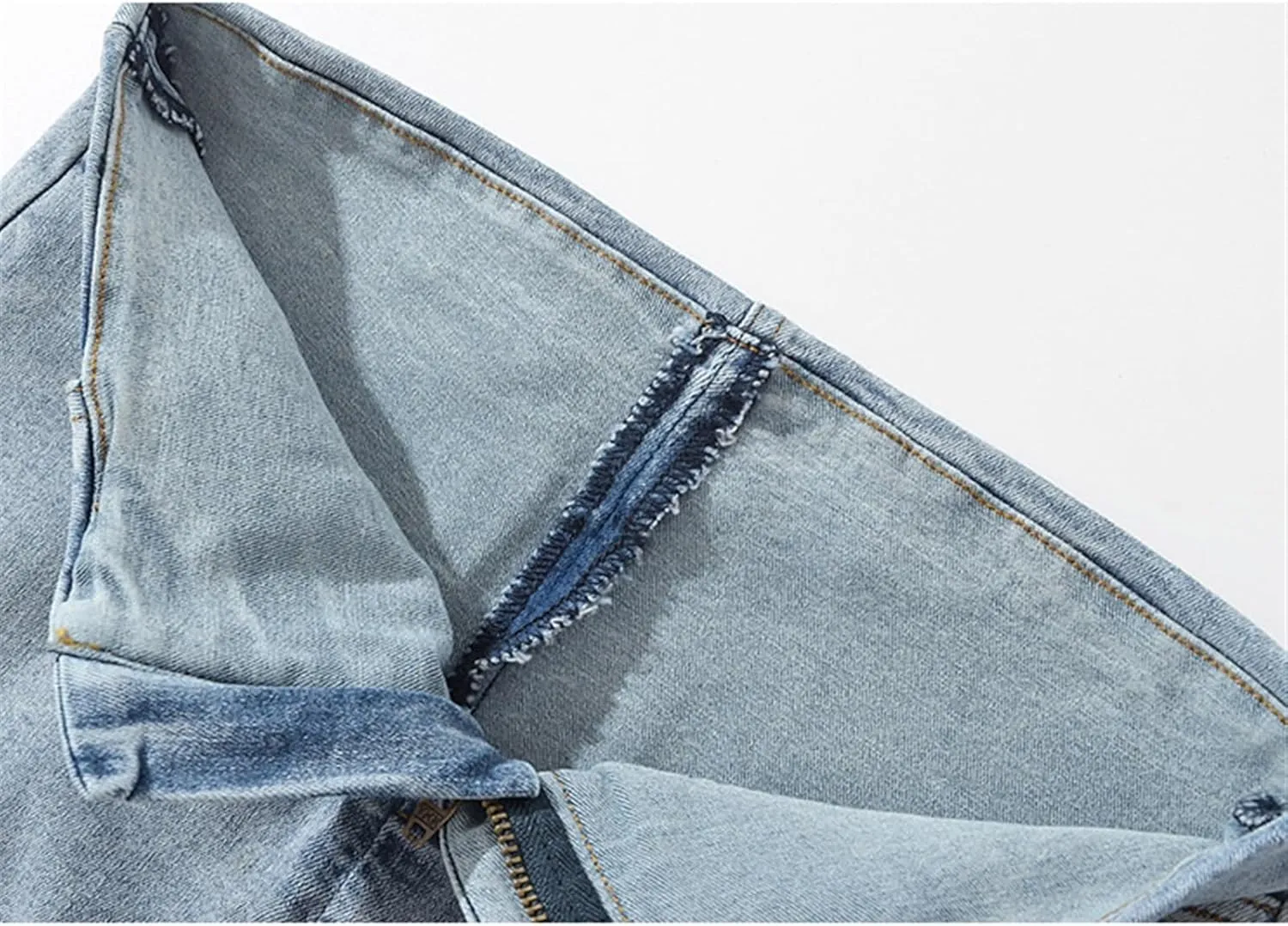 Women's Denim Mini Skort High Waisted Stretch Casual Jean Skirt Pockets
