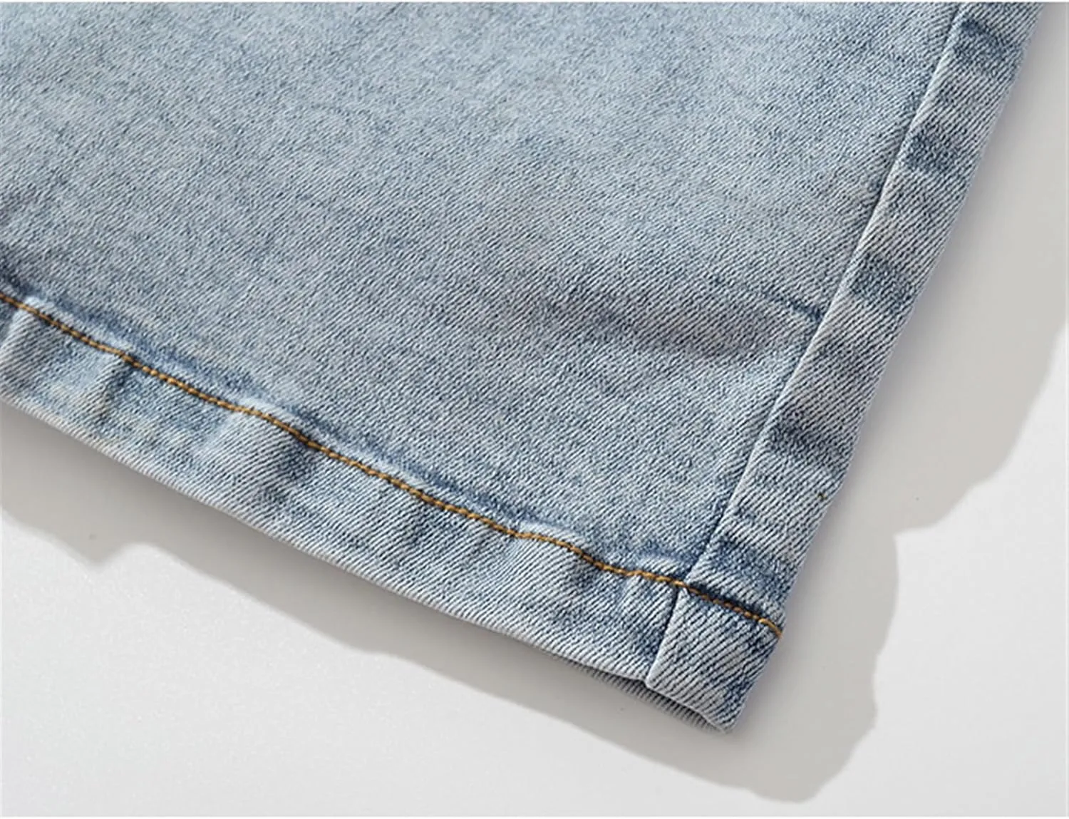 Women's Denim Mini Skort High Waisted Stretch Casual Jean Skirt Pockets